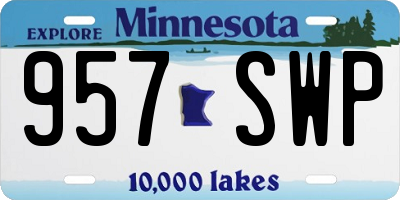 MN license plate 957SWP