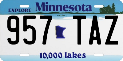 MN license plate 957TAZ