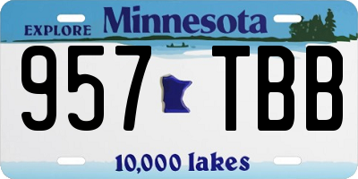 MN license plate 957TBB