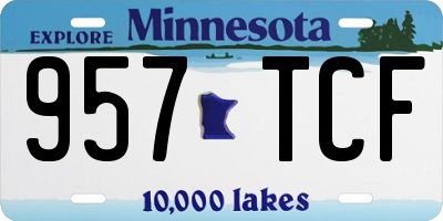 MN license plate 957TCF