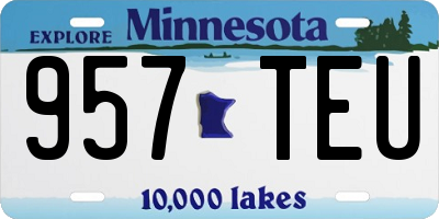 MN license plate 957TEU
