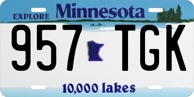 MN license plate 957TGK