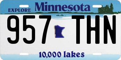 MN license plate 957THN
