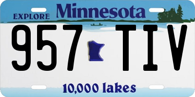 MN license plate 957TIV