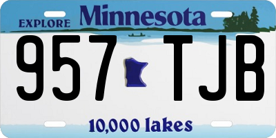 MN license plate 957TJB