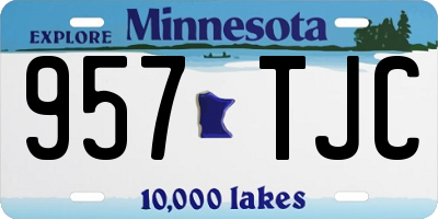 MN license plate 957TJC