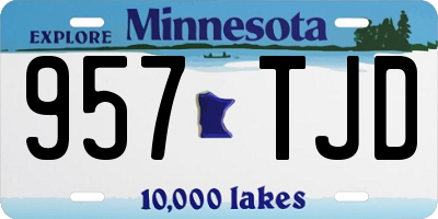 MN license plate 957TJD