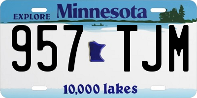 MN license plate 957TJM