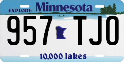 MN license plate 957TJO