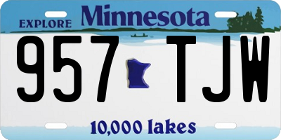 MN license plate 957TJW