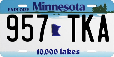 MN license plate 957TKA