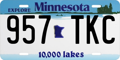 MN license plate 957TKC