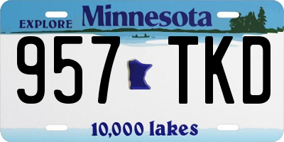 MN license plate 957TKD