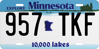 MN license plate 957TKF
