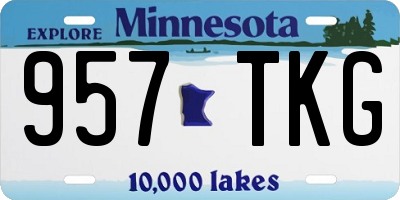 MN license plate 957TKG