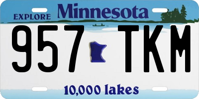 MN license plate 957TKM