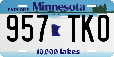 MN license plate 957TKO