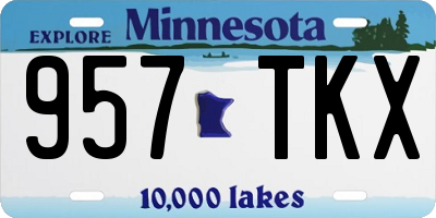 MN license plate 957TKX