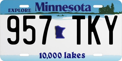 MN license plate 957TKY