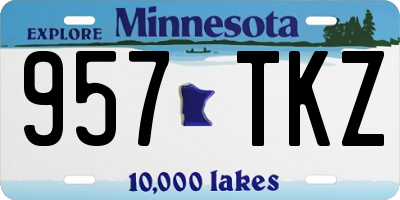 MN license plate 957TKZ