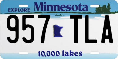 MN license plate 957TLA
