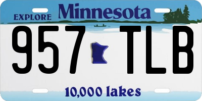 MN license plate 957TLB