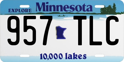 MN license plate 957TLC