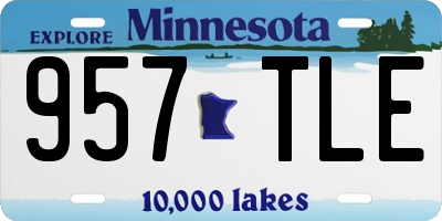 MN license plate 957TLE