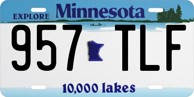 MN license plate 957TLF