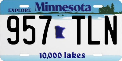 MN license plate 957TLN