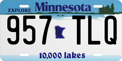 MN license plate 957TLQ