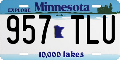 MN license plate 957TLU