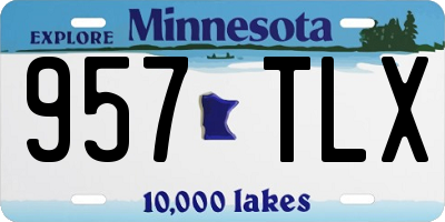MN license plate 957TLX