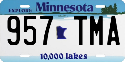 MN license plate 957TMA