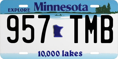 MN license plate 957TMB