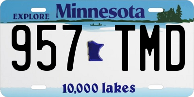 MN license plate 957TMD
