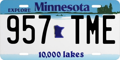 MN license plate 957TME