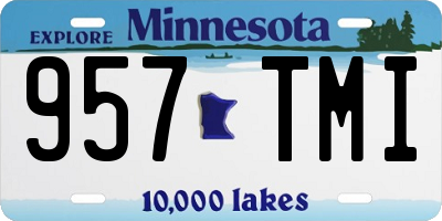 MN license plate 957TMI