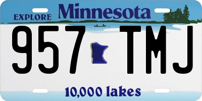 MN license plate 957TMJ