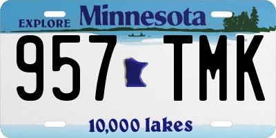 MN license plate 957TMK