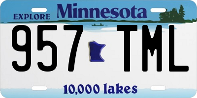 MN license plate 957TML
