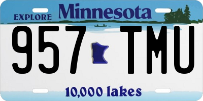MN license plate 957TMU