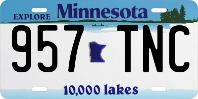 MN license plate 957TNC