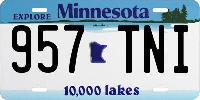 MN license plate 957TNI