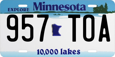 MN license plate 957TOA