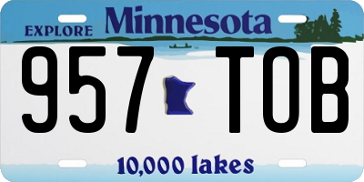 MN license plate 957TOB