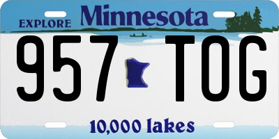 MN license plate 957TOG