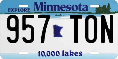 MN license plate 957TON