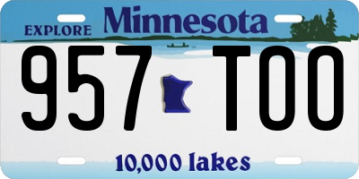 MN license plate 957TOO
