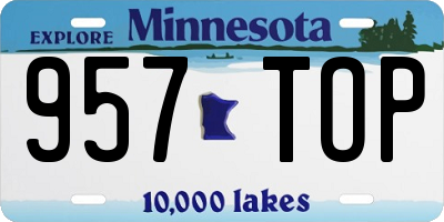 MN license plate 957TOP